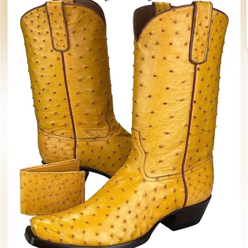 J&J ostrich boots + wallet